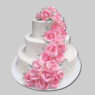 "Round shape Rose Pineapple Cake (3 Steps ) -5 kgs - Click here to View more details about this Product